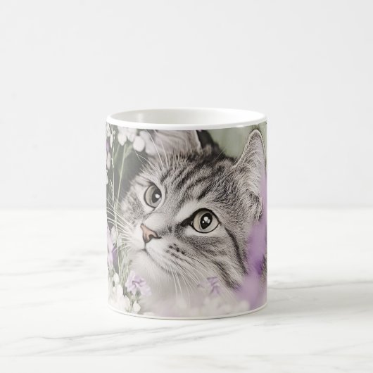 花の猫 コーヒーマグカップ (中央)