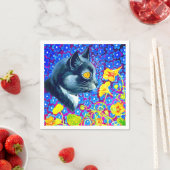 花の猫 スタンダードカクテルナプキン (インサイチュ)