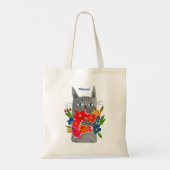 花の猫 トートバッグ (裏面)