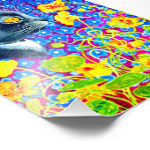 花の猫 フォトプリント            (角)