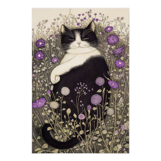 花の猫 ポスター (正面)