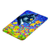 花の猫 マグネット (左側)