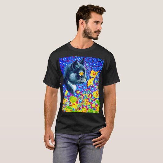 花の猫 Tシャツ (正面フル)