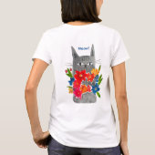 花の猫 Tシャツ (裏面)