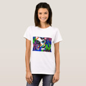 花の猫 Tシャツ (正面フル)