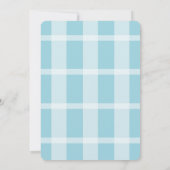 花の王冠|のベビーシャワーの青との柴犬 招待状 (裏面)