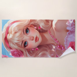 花の王女 ビーチタオル