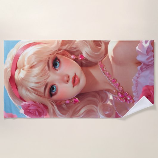 花の王女 ビーチタオル (正面)