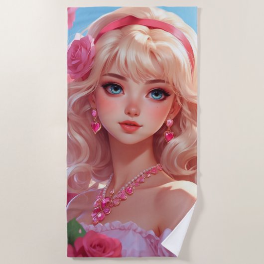 花の王女 ビーチタオル (正面)