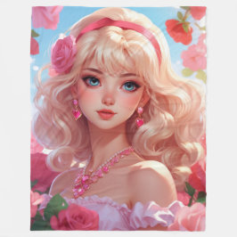 花の王女 フリースブランケット