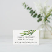 花の生い茂るユーカリの結婚式ウェブサイトの詳細 エンクロージャーカード (スタンド正面)