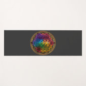 花の生命の神聖な幾何学チャクラ瞑想 ヨガマット (正面(横))