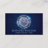 花の生命オーナメント – 宇宙エネルギーフロー 名刺 (正面)