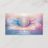 花の生命オーナメント – 宇宙エネルギーフロー 名刺 (正面)