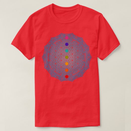 花の生命ターコイズ2 Tシャツ (デザイン正面)