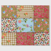 花の生地の包装紙 ラッピングペーパー (フラット)