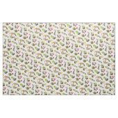 花の生地を持つリス ファブリック (ファットクウォーター)