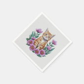 花の生姜猫 スタンダードカクテルナプキン (角)
