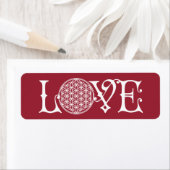 花の生活 – 愛レタリングタトゥー白 ラベル (インサイチュ)