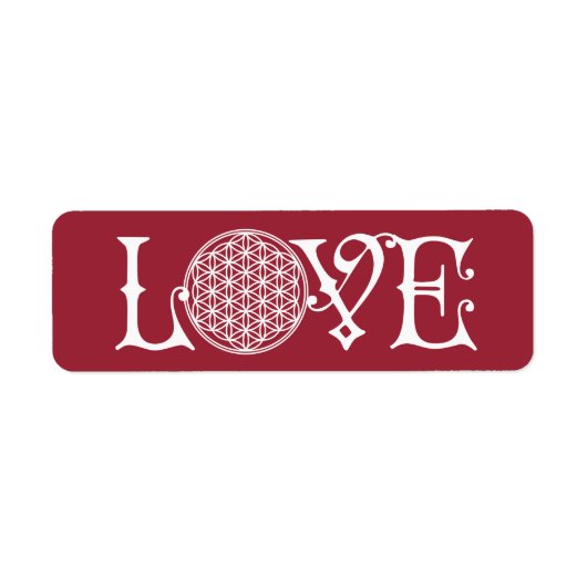 花の生活 – 愛レタリングタトゥー白 ラベル (正面)