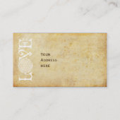 花の生活 – 愛レタリングタトゥー白 名刺 (裏面)