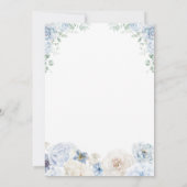 花の男の子 青いベイビー ブルームベイビーシャワー 招待状 (裏面)