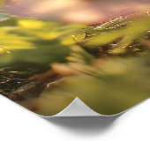 花の畑で愛らしいハリネズミの庭師 ポスター (角)