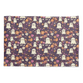 花の畑にかわいい幽霊ピロウケースセット 枕カバー (裏面-左)