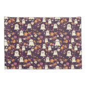 花の畑にかわいい幽霊ピロウケースセット 枕カバー (裏面-右)
