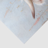 花の畑に咲く白いハイランドの牛が切り離し 薄葉紙 (詳細)