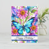 花の畑に咲く青い蝶 シーズンカード (スタンド正面)