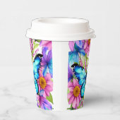 花の畑に咲く青い蝶 紙コップ (右)