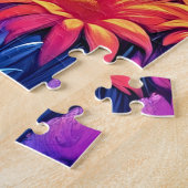 花の畑のカラフル。 ジグソーパズル (側面)