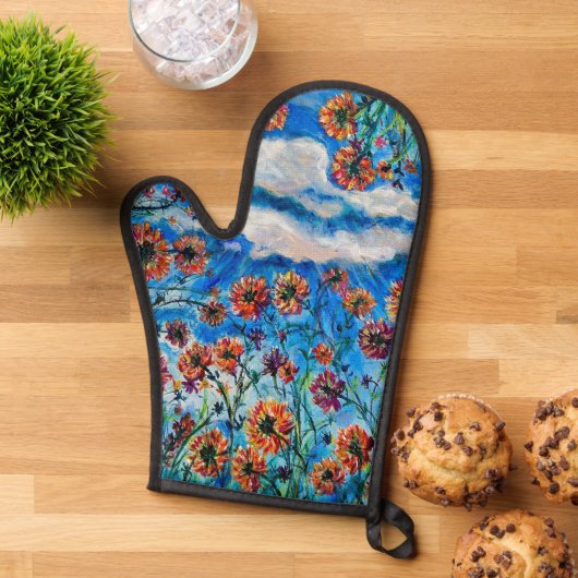 花の畑の中で 鍋つかみ (トップダウン)