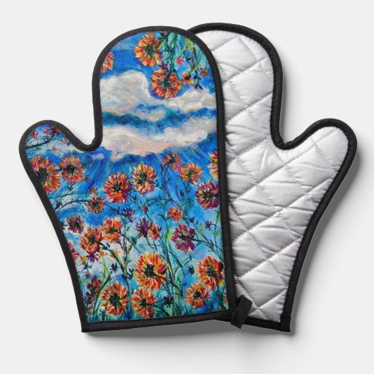 花の畑の中で 鍋つかみ (正面/裏面)