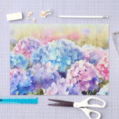 花の畑 – あじさい(C)水彩 薄葉紙 (クラフト)