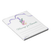 花の番号の誕生日タイムカプセルメッセージ ノートパッド (アングル)