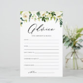 花の白いアドバイス花嫁と花婿カード (スタンド正面)