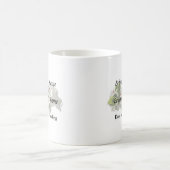 花の白いナシ コーヒーマグカップ (中央)