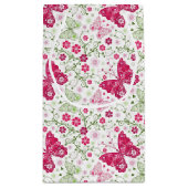 花の白いパターン スモールペーパーバッグ (裏面)