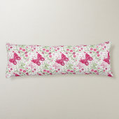 花の白いパターン ボディピロー (裏面)