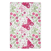 花の白いパターン ミニクリップボード (裏面)