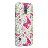 花の白いパターン Case-Mate SAMSUNG GALAXYケース (裏面/右)