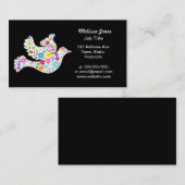 花の白い鳩 名刺 (正面/裏面)