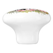 花の白と黒 セラミックノブ (側面)