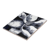 「花の白」キッチンガーデン陶芸瓦 タイル (側面)