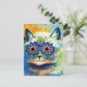 花の目の猫 | ルイ・ウェイン | ポストカード (スタンド正面)