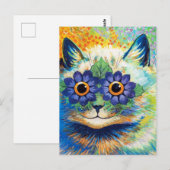 花の目の猫 | ルイ・ウェイン | ポストカード (正面/裏面)
