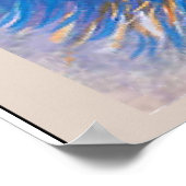 花の目を使った猫・ルイ・飾ワインのポスター ポスター (角)