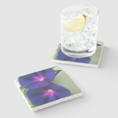 花の石造りのコースター ストーンコースター (横)